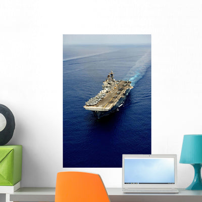 Amphibious Assault Ship Uss Wall Decal Design 1 shown on a wall