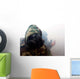 Marine Wearing Gas Mask Wall Decal