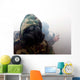 Marine Wearing Gas Mask Wall Decal