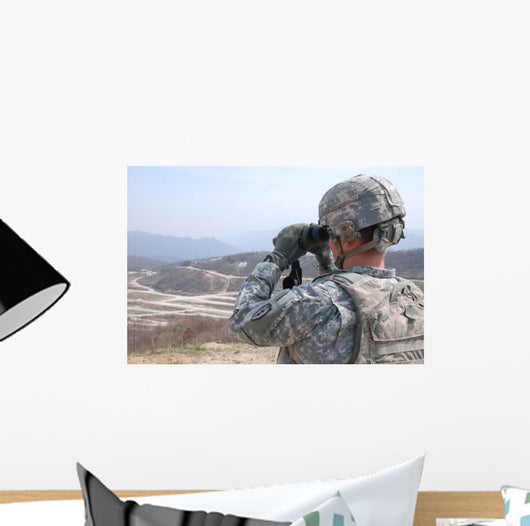 Soldier Observes Adjust Fire Wall Decal