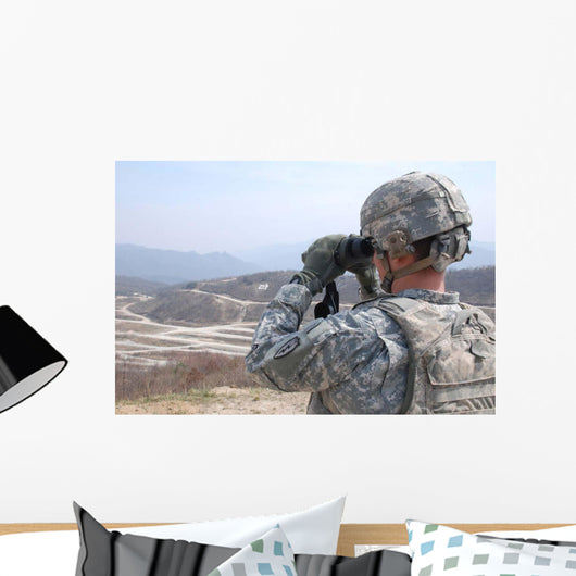 Soldier Observes Adjust Fire Wall Decal