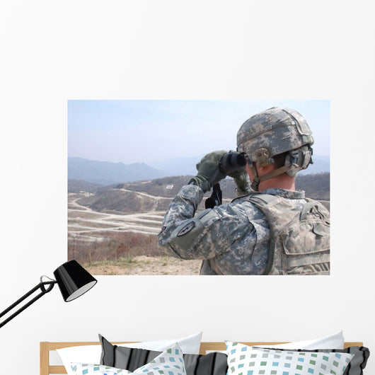 Soldier Observes Adjust Fire Wall Decal