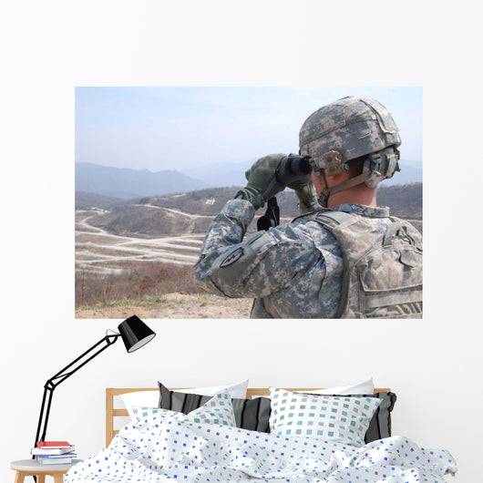 Soldier Observes Adjust Fire Wall Decal