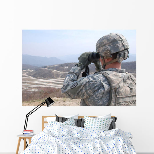 Soldier Observes Adjust Fire Wall Decal