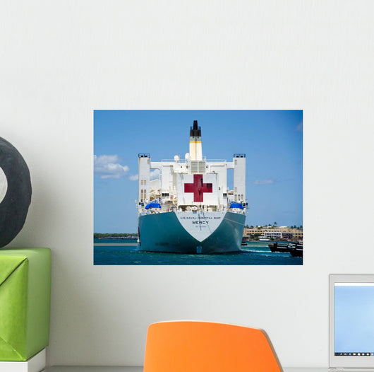Hospital Ship Usns Mercy Wall Decal