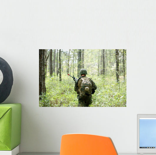 Us Marine Patrols through Wall Decal