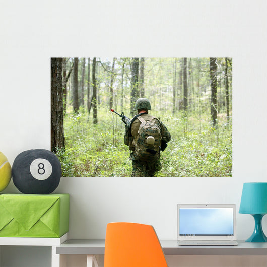 Us Marine Patrols through Wall Decal