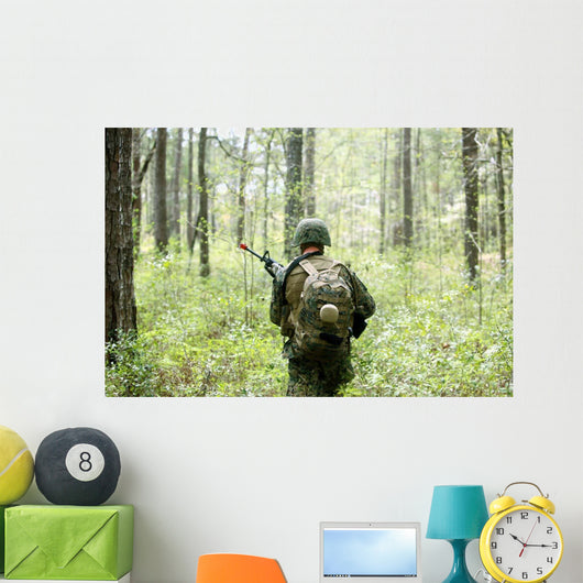 Us Marine Patrols through Wall Decal