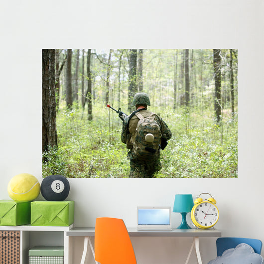 Us Marine Patrols through Wall Decal