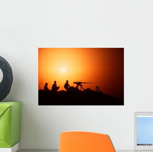 Soldiers Set up Security Wall Decal