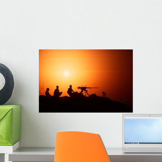 Soldiers Set up Security Wall Decal