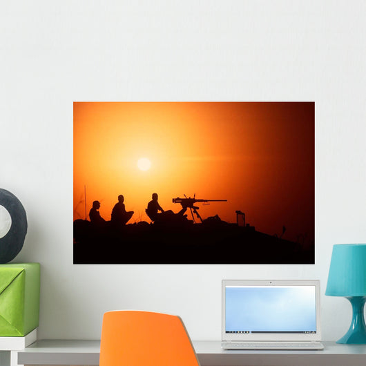 Soldiers Set up Security Wall Decal