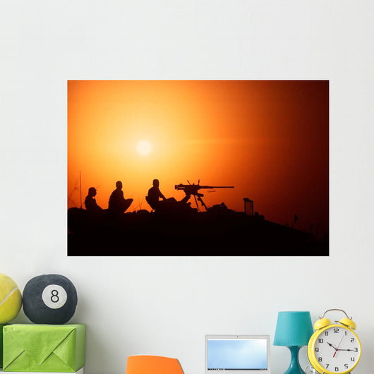 Soldiers Set up Security Wall Decal