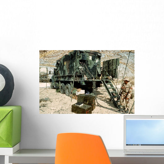 Camouflage Netting Covers Cargo Wall Decal