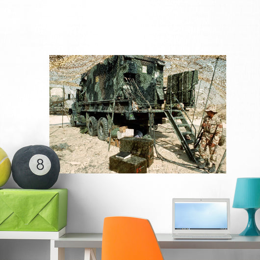 Camouflage Netting Covers Cargo Wall Decal