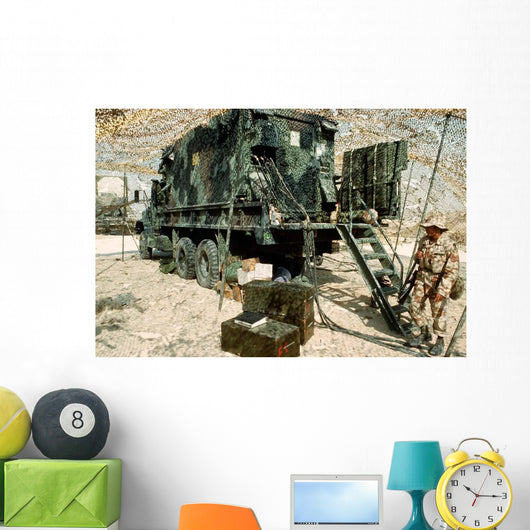 Camouflage Netting Covers Cargo Wall Decal