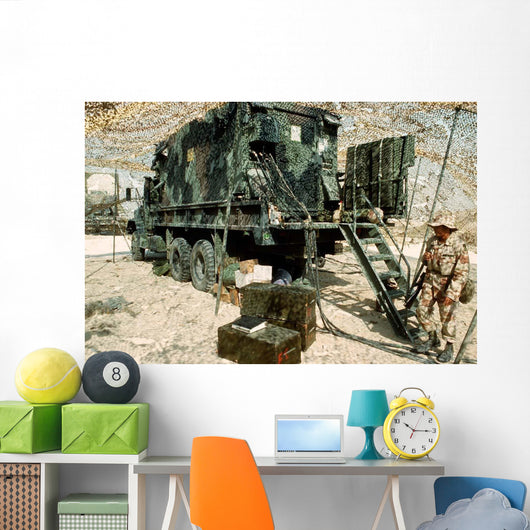 Camouflage Netting Covers Cargo Wall Decal