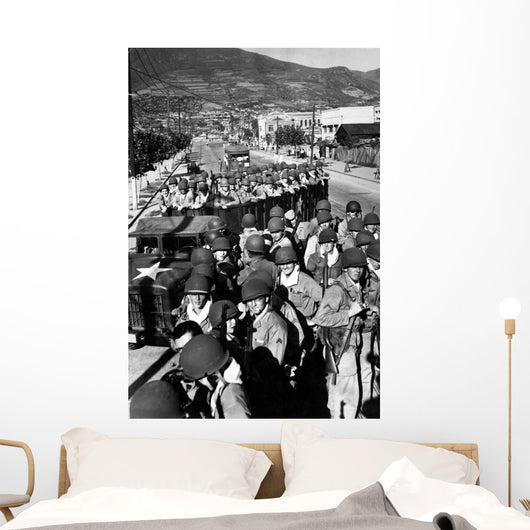 Us Marine Troops Arrive Wall Decal
