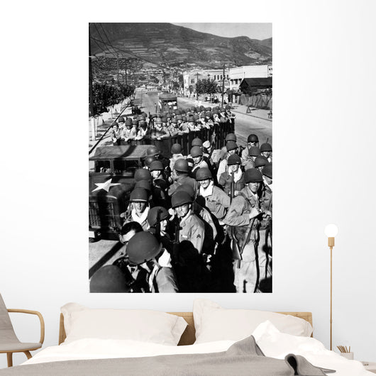 Us Marine Troops Arrive Wall Decal
