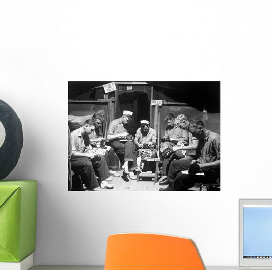 Navy Men Shining Their Wall Decal