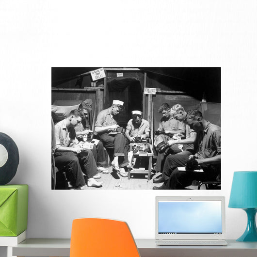 Navy Men Shining Their Wall Decal