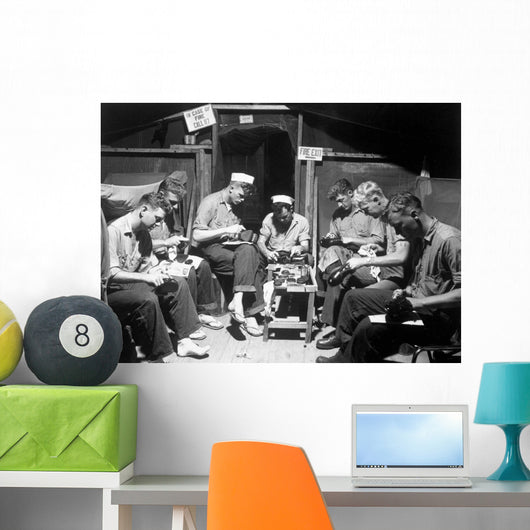 Navy Men Shining Their Wall Decal