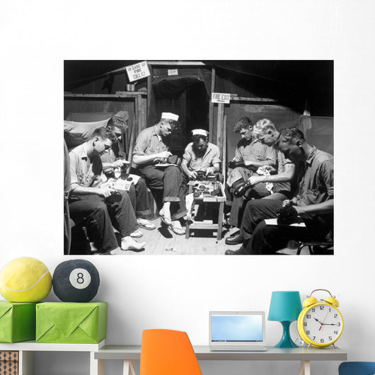 Navy Men Shining Their Wall Decal