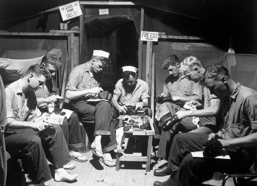 Navy Men Shining Their Wall Decal