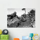 Machine Gun Crew Firing Wall Decal