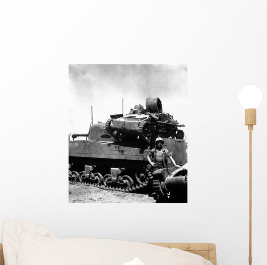 Japanese Light Tank Sits Wall Decal