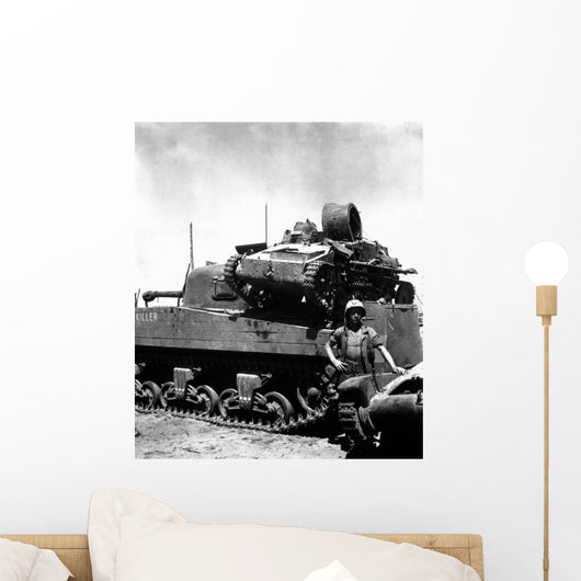 Japanese Light Tank Sits Wall Decal
