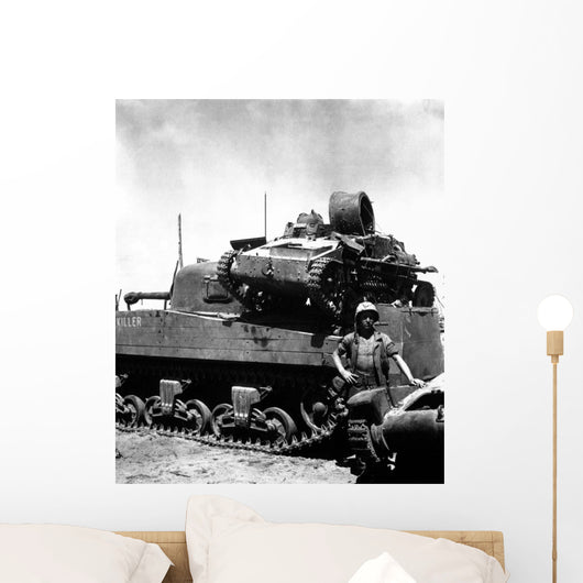Japanese Light Tank Sits Wall Decal