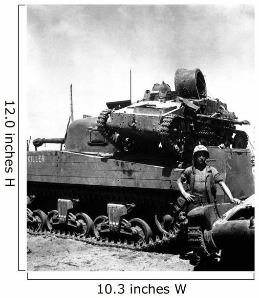 Japanese Light Tank Sits Wall Decal