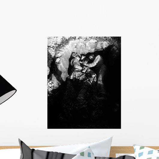 Marines Share Foxhole with Wall Decal