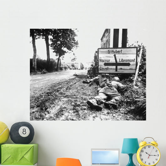 Infantrymen Seek Cover during Wall Decal
