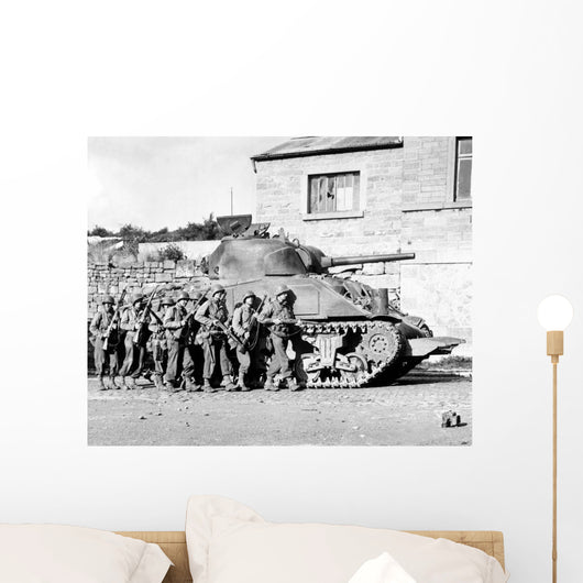Soldiers and Their Tank Wall Decal