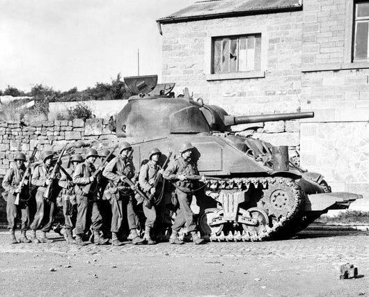 Soldiers and Their Tank Wall Decal