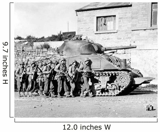 Soldiers and Their Tank Wall Decal