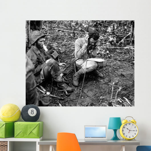 Officer Receives Report Field Wall Decal