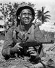 Marine Awaits Signal to Wall Decal