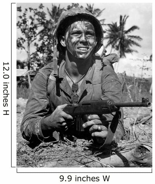 Marine Awaits Signal to Wall Decal