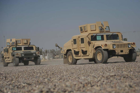 Two M1114 Humvee Vehicles Wall Decal