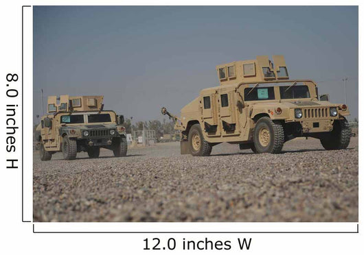 Two M1114 Humvee Vehicles Wall Decal