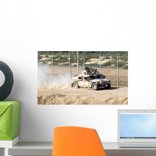 M1114 Humvee Patrols Perimeter Wall Decal