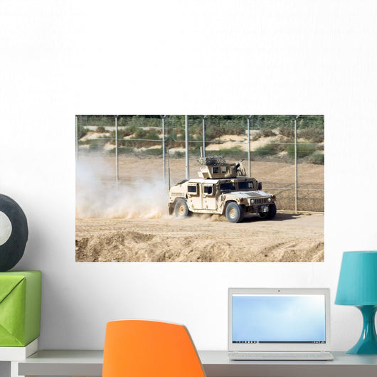 M1114 Humvee Patrols Perimeter Wall Decal