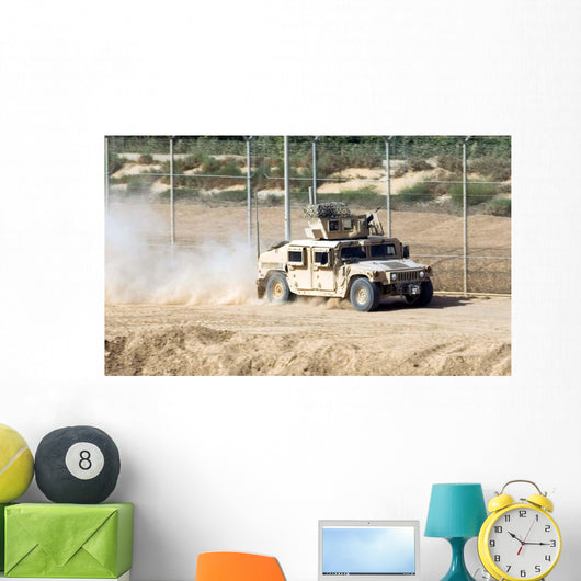 M1114 Humvee Patrols Perimeter Wall Decal
