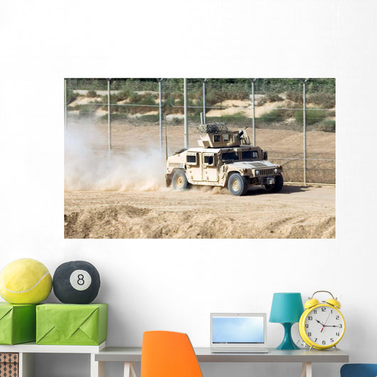 M1114 Humvee Patrols Perimeter Wall Decal