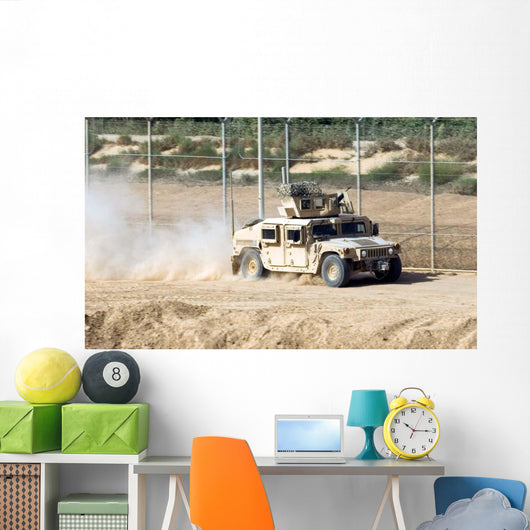 M1114 Humvee Patrols Perimeter Wall Decal