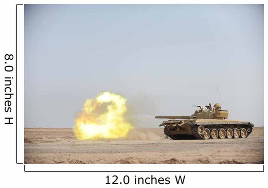 Iraqi T-72 Tank Fires Wall Decal