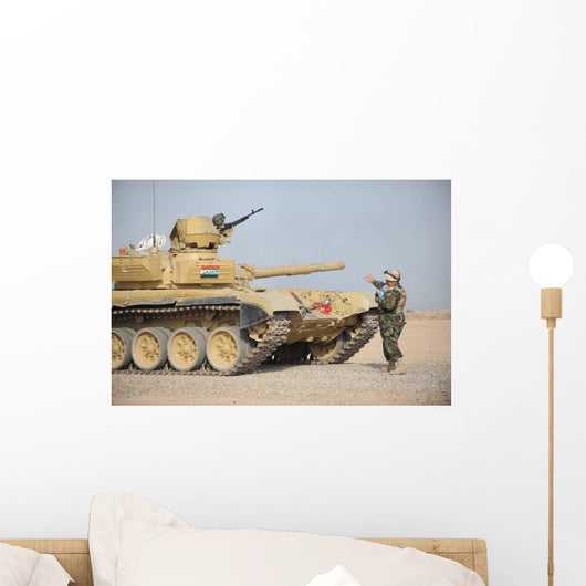 Iraqi Officer Directs T-72 Wall Decal